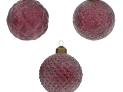 ВИНТЕР, набор стеклянных шаров, 6 штук, 8 см, розовый