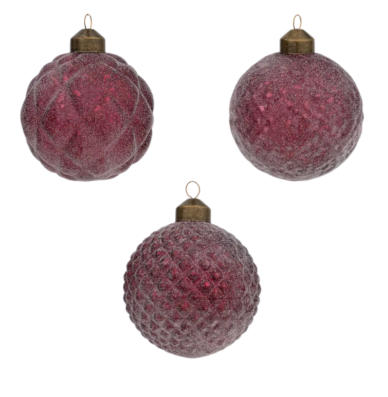 ВИНТЕР, набор стеклянных шаров, 6 штук, 8 см, розовый ВИНТЕР, набор стеклянных шаров, 6 штук, 8 см, розовый