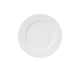 БЬЯНКО, набор тарелок, 6 штук, 20 см, фарфор, белый с золотом