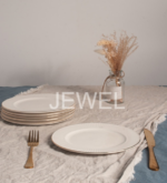 БЬЯНКО, набор тарелок, 6 штук, 20 см, фарфор, белый с золотом