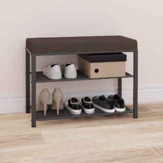 ТОРОНТО 23S, банкетка, 67 см, каркас графит/сиденье серый,