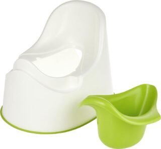 КИДС ЛОККИГ, горшок со съемной вставкой, белый/зеленый