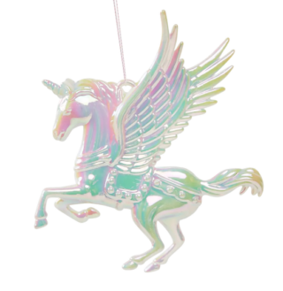 ВИНТЕР, декоративная фигура, единорог, 13 см, перламутровый