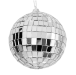ВИНТЕР, елочная игрушка, диско-шар, 12 см, серебряный