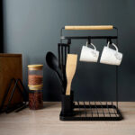 ЛЕМАКС, многофункциональная сушилка с ручкой и крючками, черный