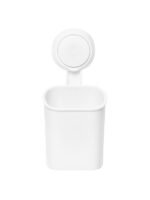 НОДРИЛ, стакан для зубных щеток на вакуумных присосках, белый