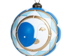 ВИНТЕР, шар елочный, солнце-луна, 8 см, розовый/голубой