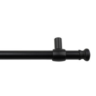 ТРАДИЦИЯ, комплект рейлинга, 2 держателя, 2 заглушки, 100 см, черный