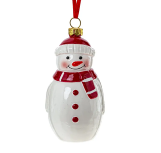 ВИНТЕР, украшение елочное, снеговик, 10 см, белый