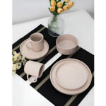 ДИАНА, набор столовый на 4 персоны, 16 предметов, керамика, бежевый