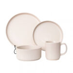 ДИАНА, набор столовый на 4 персоны, 16 предметов, керамика, бежевый