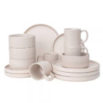 ДИАНА, набор столовый на 4 персоны, 16 предметов, керамика, бежевый