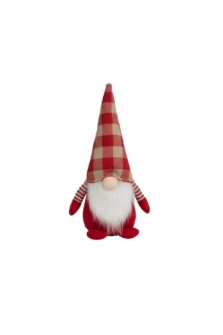 ВИНТЕР, мягкое украшение, гном с ножками, 23х10 см, красный