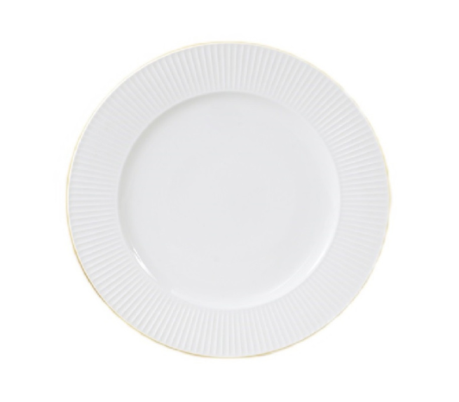 БЬЯНКО, набор обеденных тарелок, 6 штук, 26 см, фарфор, белый с золотом БЬЯНКО, набор обеденных тарелок, 6 штук, 26 см, фарфор, белый с золотом