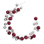 ВИНТЕР, гирлянда декоративная, с шарами, 180 см, розовый