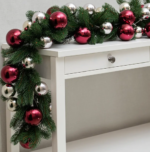 ВИНТЕР, гирлянда декоративная, с шарами, 180 см, розовый