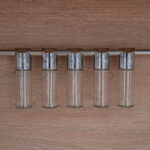 ЛЕМАКС, набор навесных баночек на рейлинг, 5 штук, хром