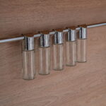 ЛЕМАКС, набор навесных баночек на рейлинг, 5 штук, хром