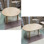 СИЕСТА, круглый раздвижной стол, (98+30)х98 см, дуб кассела 22мм, натуральный, М