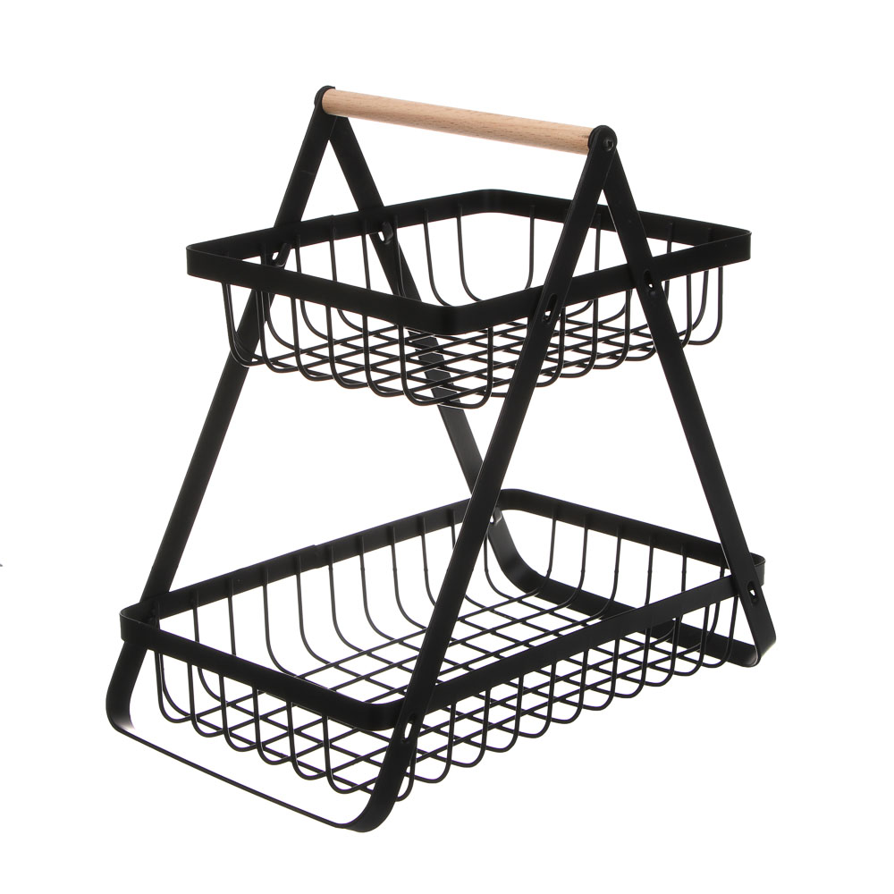 ВЕТТА, корзина для фруктов, 22х14х25 см, углеродистая сталь, черный