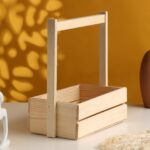 ВУДИ, подарочный ящик с ручкой, 27х14х25 см, дерево