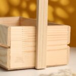 ВУДИ, подарочный ящик с ручкой, 27х14х25 см, дерево