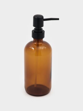 БРАУН, дозатор для мыла, 500 мл, стеклянный, коричневый