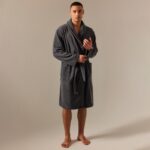 ГРИ САНДРЕ, халат махровый, мужской, р 44, темно-серый