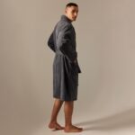 ГРИ САНДРЕ, халат махровый, мужской, р 44, темно-серый