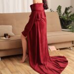 ЭТЕЛЬ, плед с рукавами, 150х200 см, корал-флис, бордовый