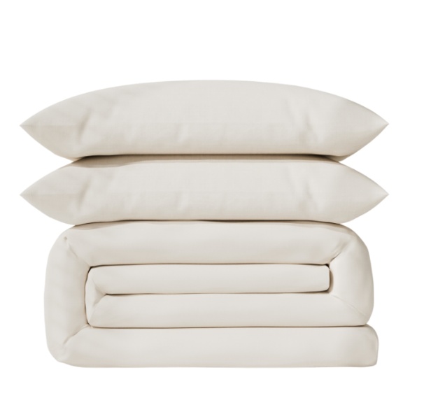 ОДНОТОН, комплект постельного белья, 2 спальный, сатин, молочный