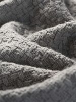 ВАФФЛ, плед/покрывало вафельное, хлопок, 220х240 см, светло-серый