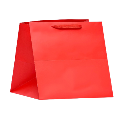 ГИФТ, пакет с широким дном, 30х30 см, красный