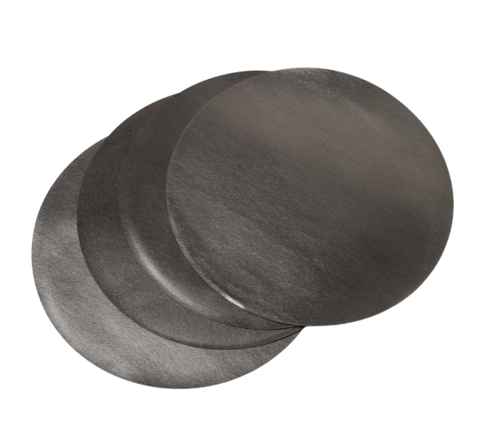 СПУТНИК, салфетки сервировочные, 4 шт, круглые, 38 см, двусторонние, серебряный/черный