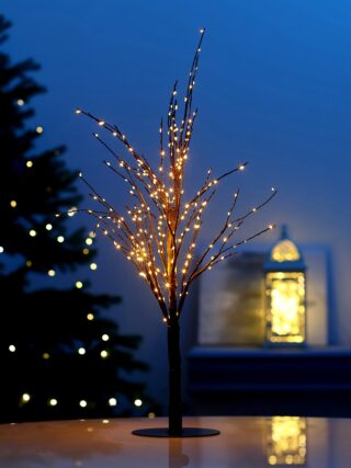 ВИНТЕРЛАЙТ, светодиодное дерево, 60 см, USB, тёплый свет, черный