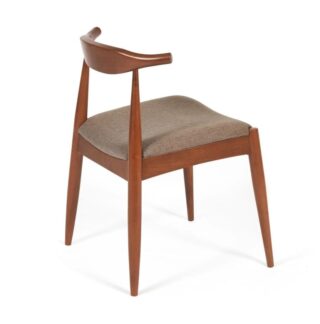 БУЛЛ, стул из массива бука с мягким сидением, коричневый