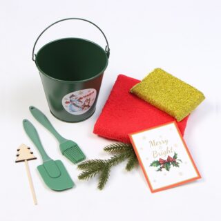 ВИНТЕР Снеговик, набор новогодний подарочный: полотенце 30×60, лопатка, кисть, губка