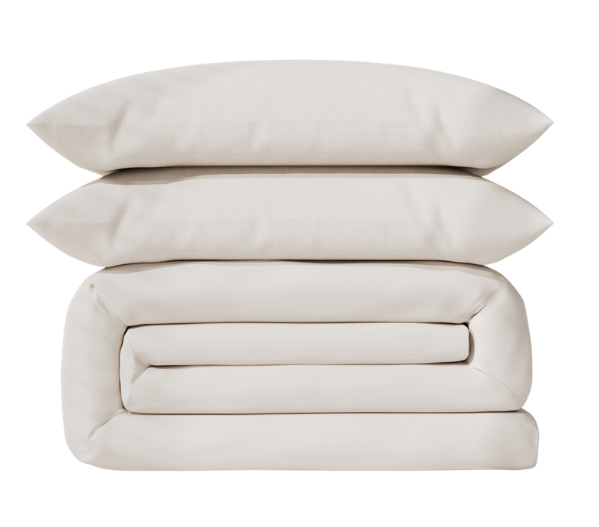 ОДНОТОН, комплект постельного белья, 2 спальный, сатин, светло-бежевый