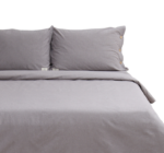ЖАТЫЙ ХЛОПОК, комплект постельного белья, 1,5 сп, хлопок, серый деним