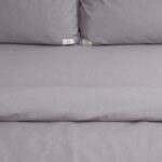 ЖАТЫЙ ХЛОПОК, комплект постельного белья, 1,5 сп, хлопок, серый деним