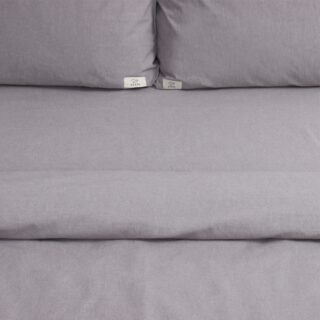 ЖАТЫЙ ХЛОПОК, комплект постельного белья, 1,5 сп, хлопок, серый деним