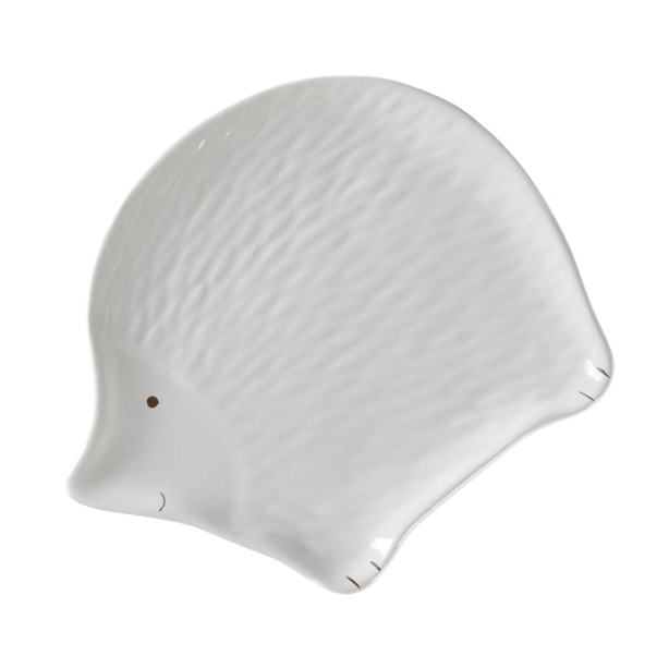 ЁЖИК, блюдо сервировочное, керамика, 20 см, белый