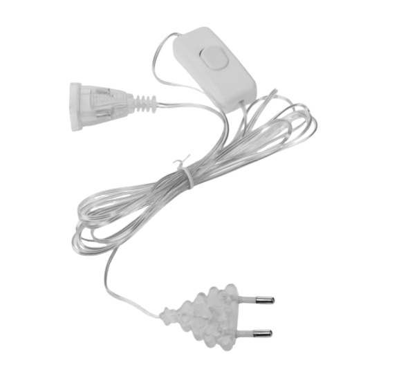 ВИНТЕР, удлинитель для комнатных гирлянд с выключателем, 3 м, УМС-вилка