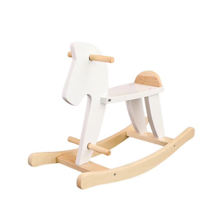 СТОКГОЛЬМ КИДС, лошадка-качалка детская из массива дерева, белый
