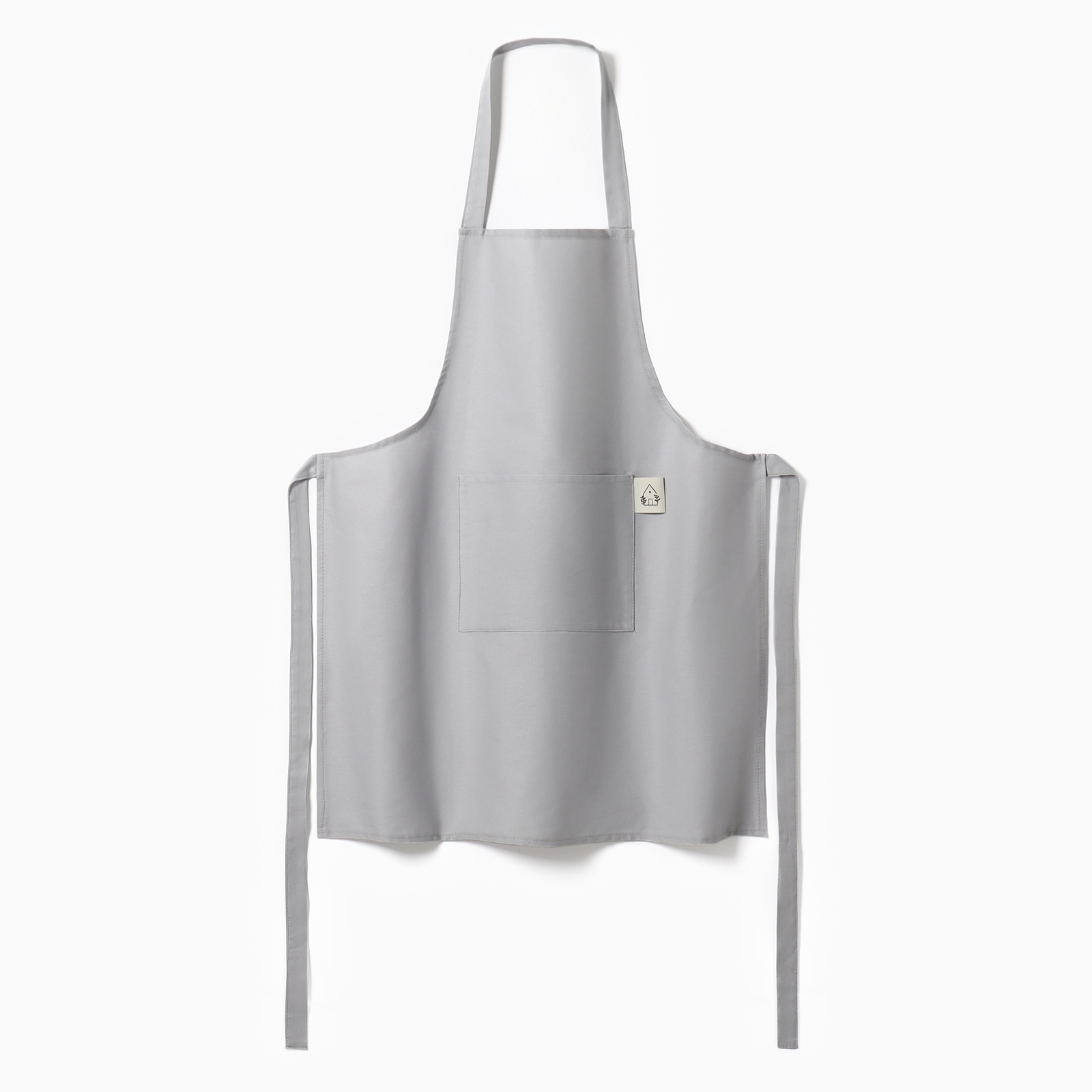 ХОУМ, фартук кухонный, 60х70 см, светло-серый, 100% хлопок