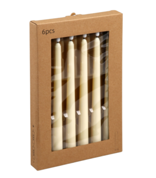 КЛАССИКА, светодиодная свеча восковая, набор 6 шт, AAAх2, свечение теплое