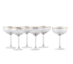 ОРИОН, набор бокалов, 6 шт, стекло, 270 мл, с золотой обводкой