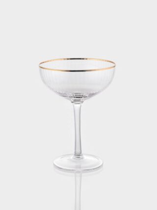 ОРИОН, набор бокалов, 6 шт, стекло, 270 мл, с золотой обводкой