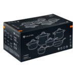 БАЙ КОЛЛЕКШН, набор кухонной посуды, 11 предметов, нержавеющая сталь, серый