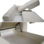 КЬЯНТИ, угловой диван-кровать, правый угол, молочный, Beauty Skin